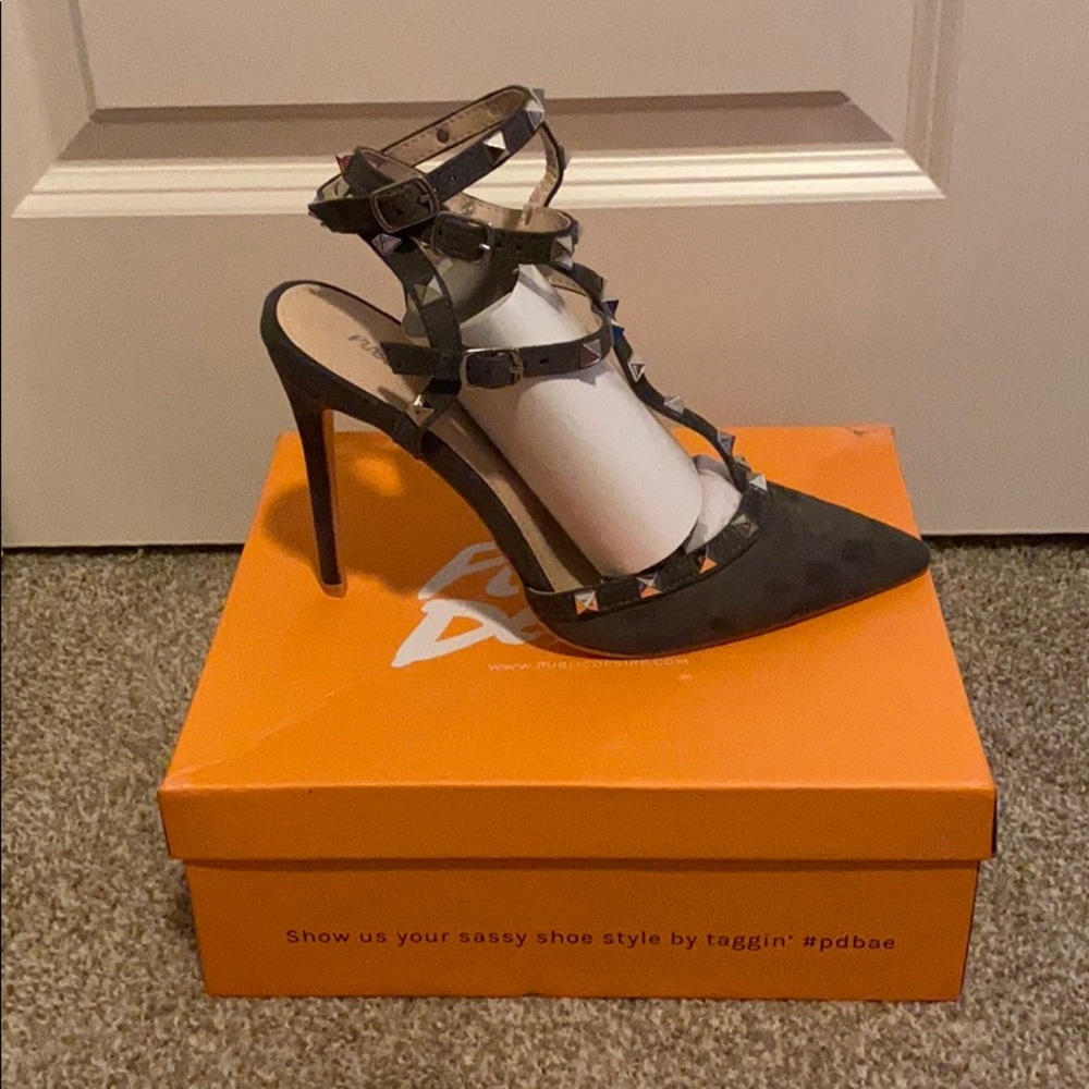 Grey ASOS Studded heels